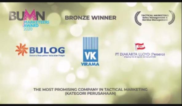 PT Djakarta Lloyd (Persero) Raih The Most Promising Company In Tactial Marketing.